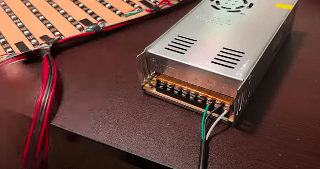 Connecting the Power Supply to LED